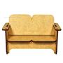 Imagem de Sofa 2 Lugares para Casa de Boneca 13x8,5x6 Laser Mdf Madeira