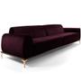 Imagem de Sofá 2 Lugares Para Sala de Estar Molino 150 cm D02 Veludo Roxo Grape C-292 - Lyam Decor