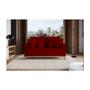 Imagem de Sofa 2 Lugares Pes e Base em Madeira Beny Suede Marsala