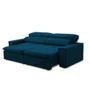 Imagem de Sofa 2 Lugares Retratil Reclinavel Atenas 1,60 M Suede Azul Marinho