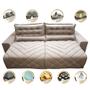 Imagem de Sofá 2,02m Retrátil e Reclinável com Molas Cama inBox Plus Tecido Suede Velusoft Bege