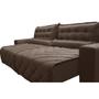 Imagem de Sofá 2,02m Retrátil e Reclinável com Molas Cama inBox Plus Tecido Suede Velusoft Castor