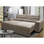 Imagem de Sofá 2,12m Retrátil e Reclinável com Molas Cama inBox Plus Tecido Suede Velusoft Bege
