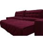 Imagem de Sofá 2,12m Retrátil e Reclinável com Molas Cama inBox Plus Tecido Suede Velusoft Vinho