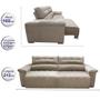Imagem de Sofá 2,12m Retrátil e Reclinável com Molas Cama inBox Top Tecido Suede Velusoft Bege
