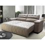 Imagem de Sofá 2,12m Retrátil e Reclinável com Molas Cama inBox Top Tecido Suede Velusoft Bege