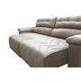 Imagem de Sofá 2,12m Retrátil e Reclinável com Molas Cama inBox Top Tecido Suede Velusoft Bege
