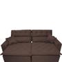 Imagem de Sofá 2,22m Retrátil e Reclinável com Molas Cama inBox Confort Tecido Suede Velusoft Café
