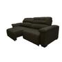 Imagem de Sofá 2,22m Retrátil e Reclinável com Molas Cama inBox Top Tecido Suede Velusoft Café