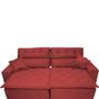 Imagem de Sofá 2,32m Retrátil e Reclinável com Molas Cama inBox Confort Tecido Suede Velusoft Vermelho