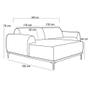 Imagem de Sofá 245cm 4 Lugares Com Chaise Esquerdo Pés Gold Molino C-107 Linho Bege - Domi