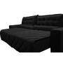 Imagem de Sofá 2,52m Retrátil e Reclinável com Molas Cama inBox Plus Tecido Suede Velusoft Preto