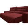 Imagem de Sofá 2,52m Retrátil e Reclinável com Molas Cama inBox Plus Tecido Suede Velusoft Vermelho