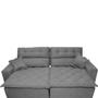 Imagem de Sofá 2,82m Retrátil e Reclinável com Molas Cama inBox Confort Tecido Suede Velusoft Cinza