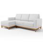 Imagem de Sofá 3 Lugares 200cm Living Com Chaise Esquerdo Sala de Estar Kayrós D05 Sintético Branco Mpozenato