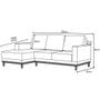 Imagem de Sofá 3 Lugares 200cm Living Com Chaise Esquerdo Sala de Estar Kayrós D05 Sintético Branco Mpozenato
