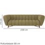 Imagem de Sofa 3 Lugares 238 cm Alure SL 945 Moll