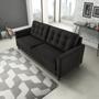 Imagem de Sofa 3 Lugares Bakkie Somopar Veludo Preto