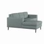 Imagem de Sofá 3 Lugares Esquerdo Calmness com Chaise Esquerdo Pé Palito Linho Cotton Cinza