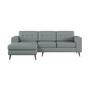 Imagem de Sofá 3 Lugares Esquerdo Calmness com Chaise Esquerdo Pé Palito Linho Cotton Cinza