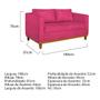 Imagem de Sofá 3 Lugares Europa 180 cm Estilo Conforto e Elegância Suede Pink - Amarena Móveis