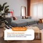 Imagem de Sofá 3 lugares Modular com 3 Apoios Puff  Sofá na Caixa em Boucle com 6 Módulos 2,58m