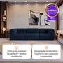Imagem de Sofá 3 lugares Modular com 3 Apoios Puff  Sofá na Caixa em Boucle com 6 Módulos 2,58m