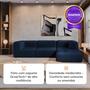 Imagem de Sofá 3 lugares Modular com Apoio Puff  Sofá na Caixa em Boucle com 4 Módulos 2,58m 2 Braços
