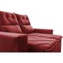 Imagem de Sofá 3 Lugares Retrátil e Reclinável 1,80m Cama inBox Smal com bordado pantográfico Suede Vermelho