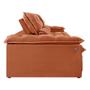 Imagem de Sofá 3 Lugares Retrátil e Reclinável Jobi com USB Veludo Terracota 234 cm