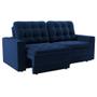 Imagem de Sofá 3 Lugares Retrátil Lubeck Plush Suede Azul Marinho 180 cm