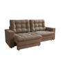 Sofá 3 Lugares Retrátil Lubeck Plush Suede Bege - Mobly Imagem de Sofá 3 Lugares Retrátil Lubeck Plush Suede Bege