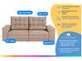 Sofá 3 Lugares Retrátil Reclinável Suede Phormatta Colômbia SMP Imagem de Sofá 3 Lugares Retrátil Reclinável Suede Phormatta Colômbia SMP