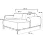 Sofá 320cm 5 Lugares com Chaise Direito Pés Gold Molino B-317 Veludo Cinza - Domi Imagem de Sofá 320cm 5 Lugares com Chaise Direito Pés Gold Molino B-317 Veludo Cinza - Domi
