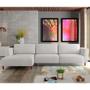 Imagem de Sofá 330cm com Chaise Esquerda Franz Suede Cinza G52 - Gran Belo