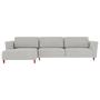 Imagem de Sofá 330cm com Chaise Esquerda Franz Suede Cinza G52 - Gran Belo