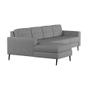 Imagem de Sofá 4 Lugares Calmness com Chaise Esquerdo Pé Palito Linho Cotton Cinza