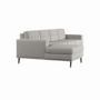 Imagem de Sofá 4 Lugares Calmness com Chaise Esquerdo Pé Palito Linho Cotton Cru