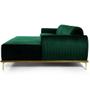 Imagem de Sofá 4 Lugares com Chaise Direito Para Sala Molino 255 cm D02 Veludo Verde Musgo C-303 - Lyam Decor