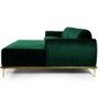 Imagem de Sofá 4 Lugares com Chaise Direito Para Sala Molino 265 cm D02 Veludo Verde Musgo C-303 - Lyam Decor