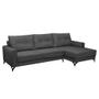 Imagem de Sofá 4 Lugares Heros com Chaise Direito Veludo Chumbo
