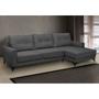 Imagem de Sofá 4 Lugares Heros com Chaise Direito Veludo Chumbo