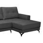 Imagem de Sofá 4 Lugares Heros com Chaise Direito Veludo Chumbo