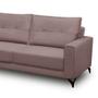Imagem de Sofá 4 Lugares Heros com Chaise Esquerdo Veludo Rosê