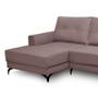 Imagem de Sofá 4 Lugares Heros com Chaise Esquerdo Veludo Rosê