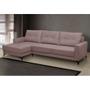 Imagem de Sofá 4 Lugares Heros com Chaise Esquerdo Veludo Rosê