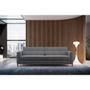 Sofá 4 Lugares Living Base de Madeira Linho Cotton Cinza - Mobly Imagem de Sofá 4 Lugares Living Base de Madeira Linho Cotton Cinza