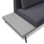 Imagem de Sofá 4 Lugares Matteo com Mesa de Apoio Esquerda Linho Cinza 260 cm