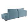 Imagem de Sofá 4 Lugares Modulado Chaise Almofada Solta Molas Isa BD Linho Azul 2,7m