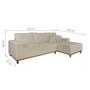 Imagem de Sofá 4 Lugares Mônaco Com Chaise Direito Linho Off White